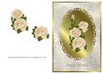Cream Roses on Gold - Birthday