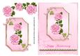 Pink Roses on Pink Plaque - Anniversary