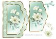 Scalloped Card Front with Cream Magnolias