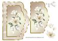 Scalloped Card Front with Ivory Magnolias
