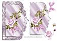 Elegant Scalloped Card Front with Lilac Roses