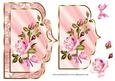 Elegant Scalloped Card Front with Pink Roses