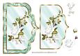 Elegant Scalloped Card Front with White Roses