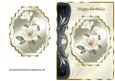 Ivory Magnolias Art Nouveau Card Fronts - Birthday