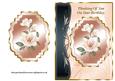 Coral Magnolias Art Nouveau Card Front - Birthday