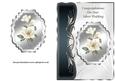 Ivory Magnolias Art Nouveau Card Front - Silver Wedding