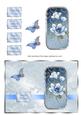Blue Magnolias & Butterfly Card Front