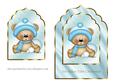 Scalloped Edged Babys 1st Christmas (boy) Card Front