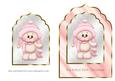 Scalloped Edged Babys 1st Christmas (girl) Card Front