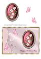 Pink Flowers in Oval Frame - Mothers Day