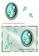 Turquoise Flowers in Oval Frame - Mothers Day