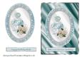 Perfume & Roses in Oval Frame - Blue