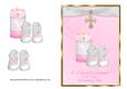 Candle & Bootees Christening Card - Goddaughter