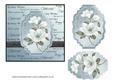 Blue Magnolias Topper on Sentiments Background