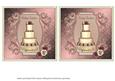 Burgundy Wedding Cake Invitations