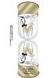 Wedding Day Champagne Glasses in Glass Dome