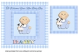 Gingham Baby Boy Card