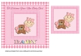 Gingham Baby Girl Card