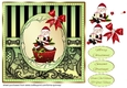Pale Green & Black Lace Cupcake Card Front