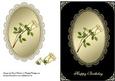 Rose on Gold Lace - Birthday