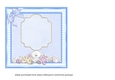 Teddy Bear New Baby Boy Card - Insert