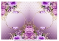Purple & Gold Floral 60th Birthday Card Insert