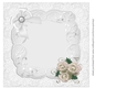 Square White Roses & Rings Platinum Anniversary Card Insert