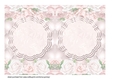 6th Anniversary Pink Flowers & Champagne Insert