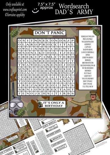WORD SEARCH, DAD´S ARMY 