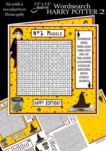 WORD SEARCH, HARRY POTTER CARD, MINI KIT 2