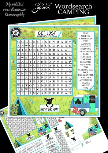 WORD SEARCH, CAMPING