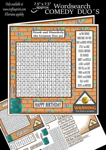 WORD SEARCH, COMEDY DUO´S 