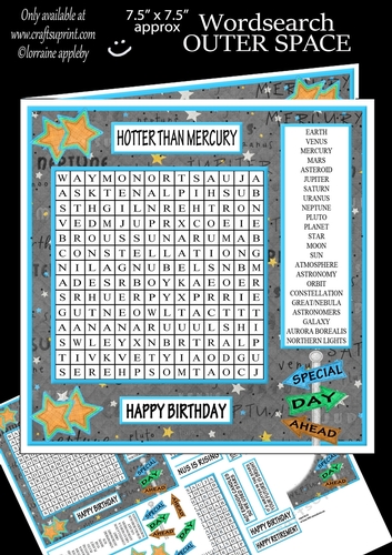 WORD SEARCH, OUTER SPACE
