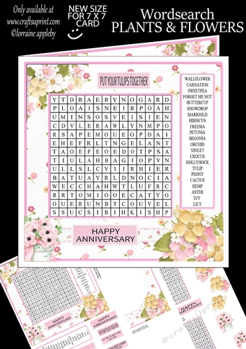 WORD SEARCH, PLANTS & FLOWERS