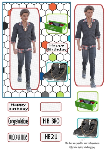 YOUNG MAN, TEEN BOY CARD FRONT 5
