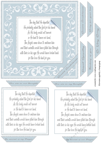 SYMPATHY VERSE Cardt,  death of a man 6X6