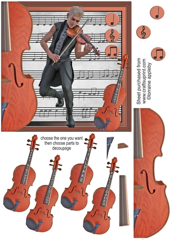 Music Card, Violinist MALE