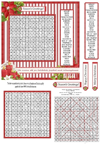 Christmas Word search, Religious