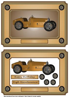 Golden Classic Car