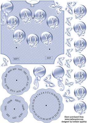 Baby Boy Birth Date Calendar