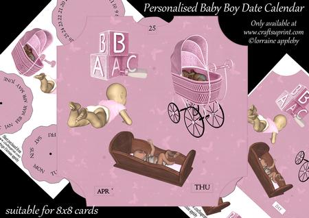 Birth Date Calendar Baby Girl