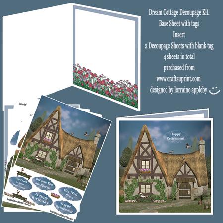 Dream Cottage 8x8 Decoupage Kit