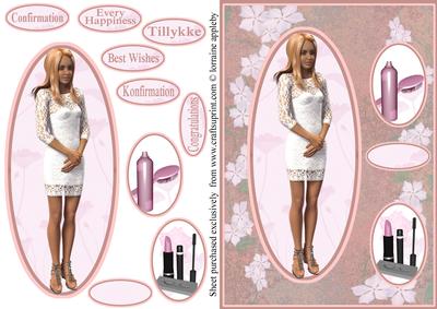 Teen Girl 5 Base Card