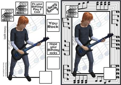 Teen Boy 9 Plays Guitar