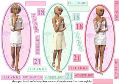 Teen Girl Toppers and Tags