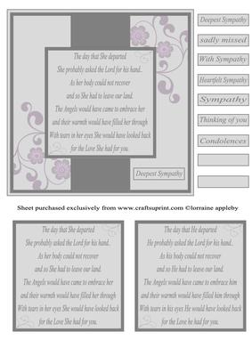 Sympathy Verses Male Female