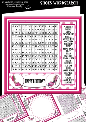 WORDSEARCH SHOES