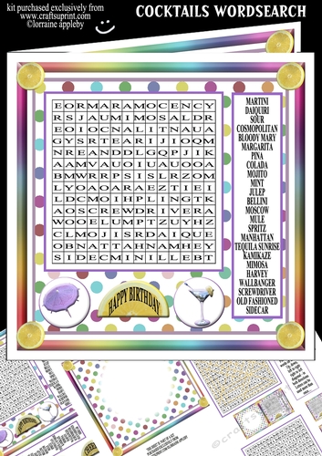 WORDSEARCH   COCKTAILS