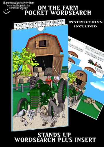 WORDSEARCH POCKET ON THE FARM
