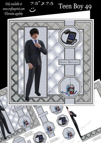 Teen Boy 49 7.5 X 7.5 mini kit